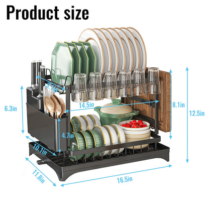 Égouttoir à Vaisselle Double Couche