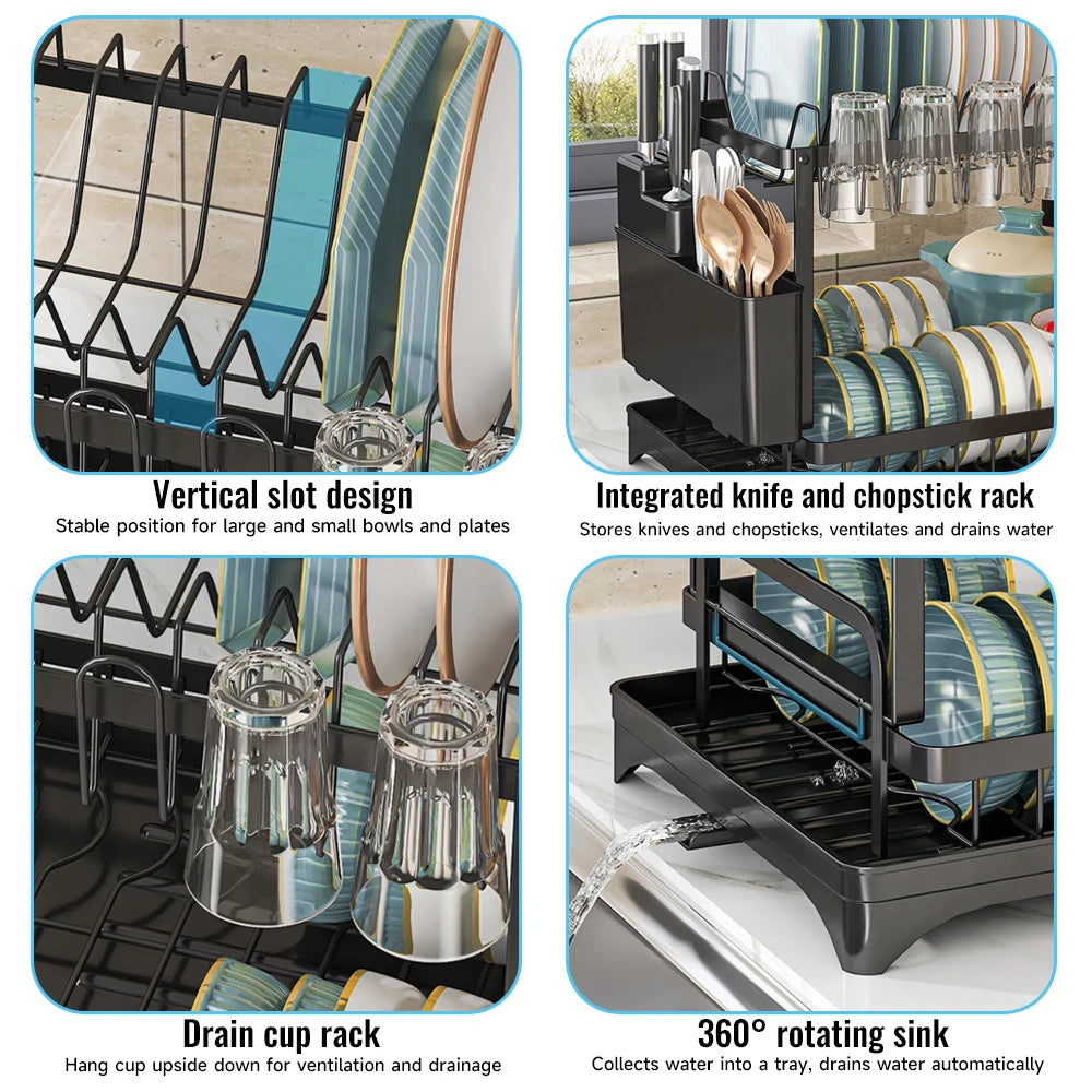 Égouttoir à Vaisselle Double Couche