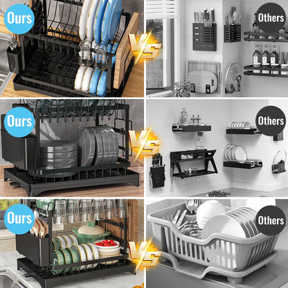 Égouttoir à Vaisselle Double Couche